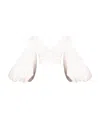 Loewe Balloon-sleeves Cropped Top In White
