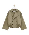 Loewe Cotton-blend Trench Bomber Jacket In Green