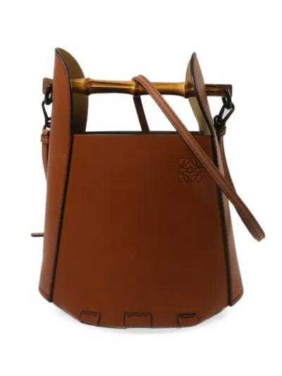 Loewe Bamboo Bucket Bag In Brown
