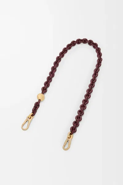 Loewe Tonal Donut Chain Shoulder Strap In Brown
