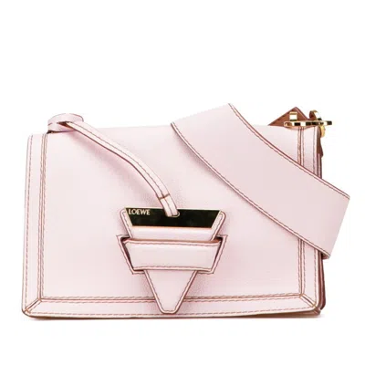 Pre-owned Loewe Barcelona Brown Pink Leather Shoulder Bag () In Multi