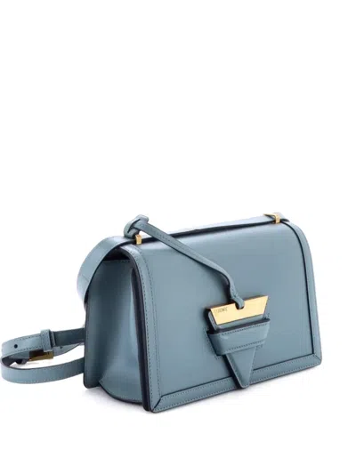 Pre-owned Loewe Barcelona Leather Medium Shoulder Bag In Blue