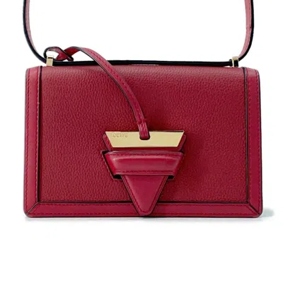 Pre-owned Loewe Barcelona Red Color Leather Shoulder Bag ()