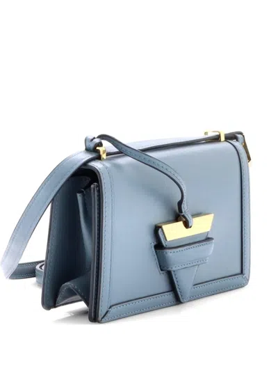 Pre-owned Loewe Barcelona Shoulder Bag Leather Small Crossbody Bag In Blue