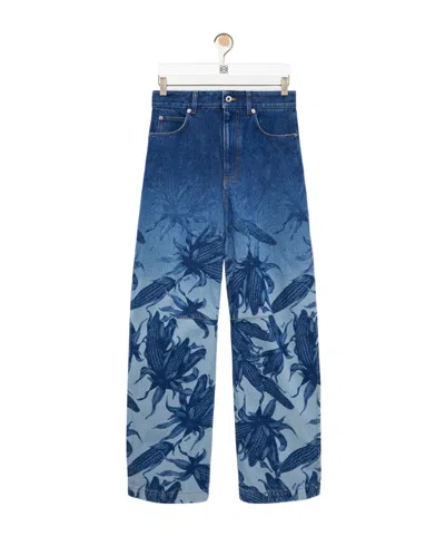 Loewe Barrel Jeans In Denim In Blue