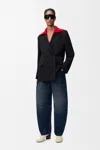 Loewe Detachable Sailor Panel Double-breasted Jacket In Blue