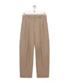 Loewe Wool-blend Barrel Double-pleated Trouser In Brown