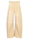 Loewe Barrel Trousers Beige In Yellow