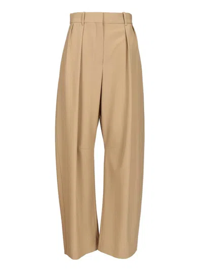 Loewe Barrel Trousers Beige In Neutral