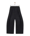 Loewe Barrel Trousers In Cotton And Silk In Black