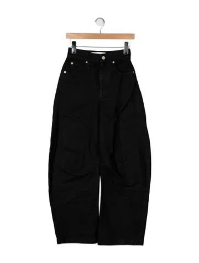 Pre-owned Loewe Barrel Wide Leg Jeans In Black
