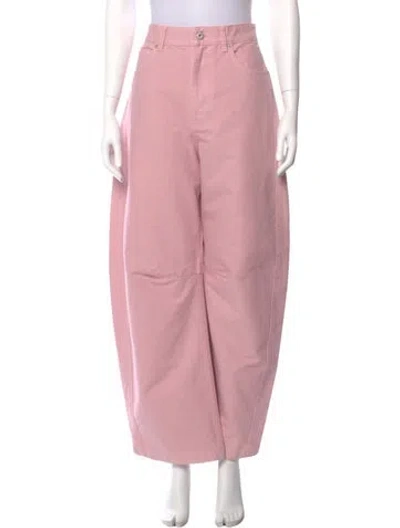 Pre-owned Loewe Barrel Wide Leg Pants In Pink