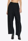 Loewe Barrel Wool Pants In Black