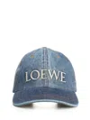 Loewe Structured Logo Cap With Contrast Stitching And Adjustable Fit In Blue
