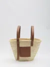 Loewe Embossed Anagram Basket Tote Bag In Sand