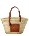 Loewe Open Raffia Basket Bag In Brown
