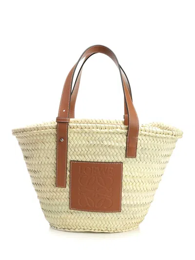 Loewe Basket Handbags Beige In Neutral