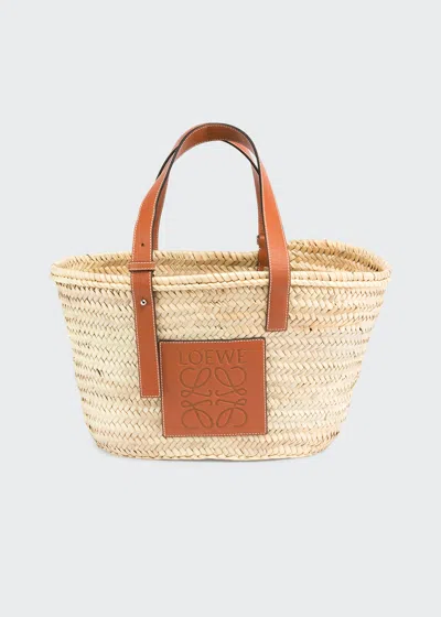 Loewe Basket Small Palm Tote Bag In Natural/tan