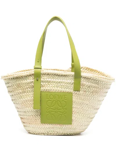 Loewe Basket Straw Tote Bag In Neutral