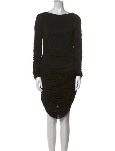 Pre-owned Loewe Bateau Neckline Mini Dress In Black