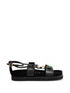 Loewe Beaded Sandals In Multi