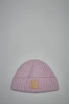 Loewe Womens Light Pink Anagram-patch Ribbed Cashmere Hat In Pink