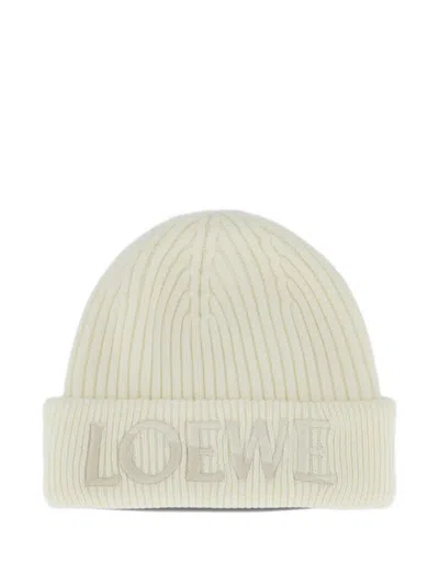 Loewe Beanie In Wool In 뉴트럴