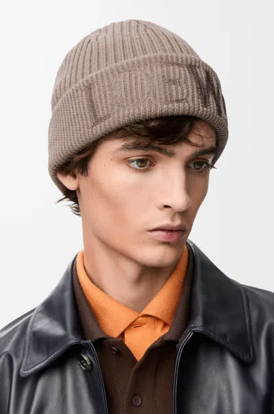Loewe Beanie In Wool For Woman In Brown