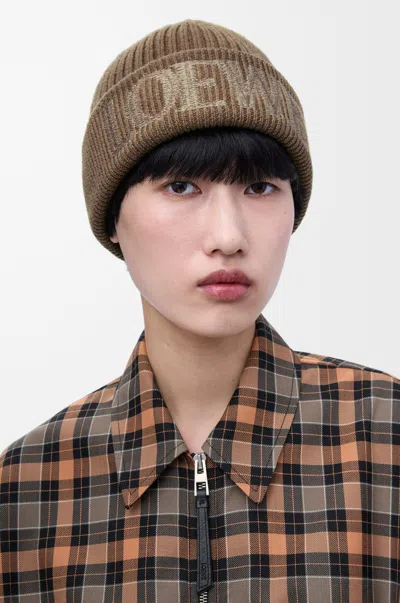 Loewe Beanie In Wool For Woman In Neutral