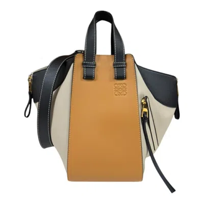 Pre-owned Loewe Beige Black Brown Leather Shoulder Bag () In Multi