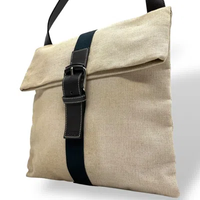 Pre-owned Loewe Beige Brown Canvas Shoulder Bag ()