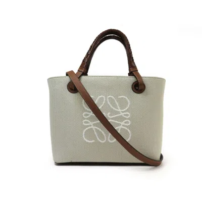 Pre-owned Loewe Beige Brown Jacquard Tote Bag ()