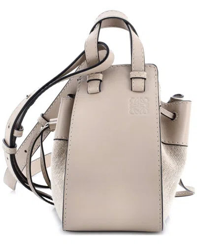 Pre-owned Loewe Beige Canvas Hammock Bag Mini (authentic Pre-loved) In Neutral