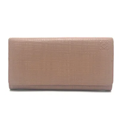 Pre-owned Loewe Beige Canvas Long Wallet (bi-fold) ()