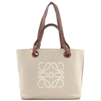 Pre-owned Loewe Beige Canvas Tote Bag () In Sand