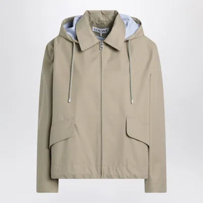 Loewe Beige Cotton Hooded Parka