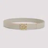 Loewe Anagram Rev 2.8 Cm Light Grey Calf Skin Belt In Multi