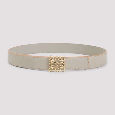 Loewe Beige Golden Logo Buckle Belt In Neutral