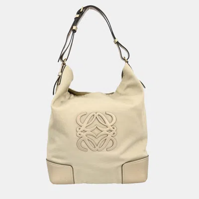 Pre-owned Loewe Beige Hobo Shoulder Bag In Sand
