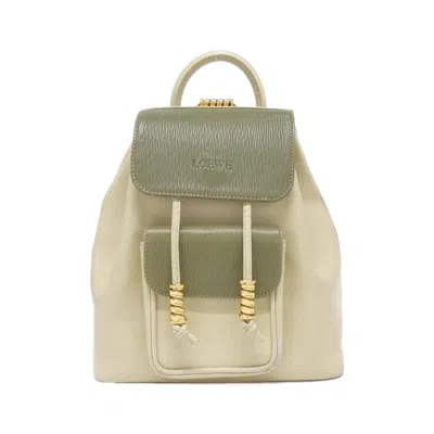 Pre-owned Loewe Beige Khaki Leather Backpack ()