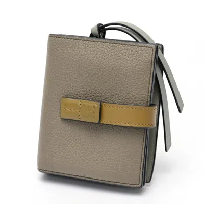 Pre-owned Loewe Beige Khaki Leather Wallet (bi-fold) ()