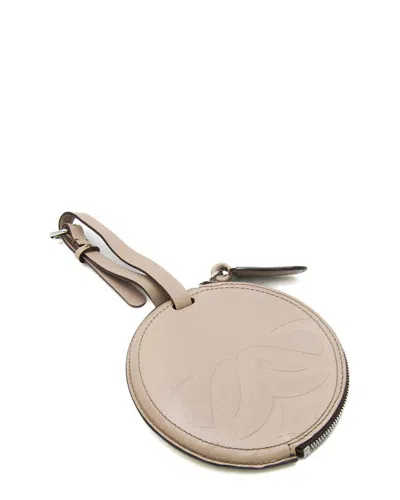 Pre-owned Loewe Beige Leather Coin Purse (authentic Pre-loved)