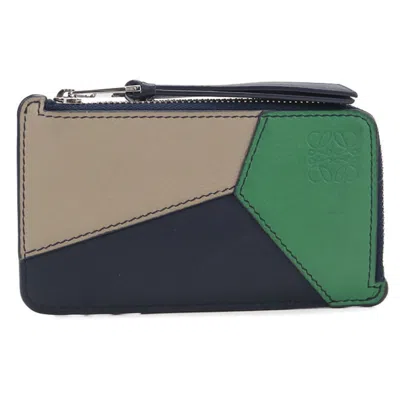 Pre-owned Loewe Beige Leather Coin Purse/coin Case ()