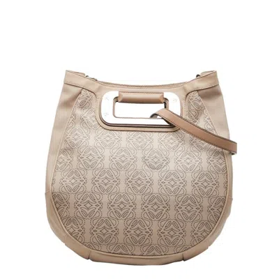 Pre-owned Loewe Beige Leather Handbag Shoulder Bag () In Sand