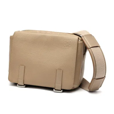 Pre-owned Loewe Beige Leather Messenger Bag Shoulder Bag () In Sand