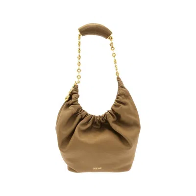 Pre-owned Loewe Beige Leather Shoulder Bag () In Sand