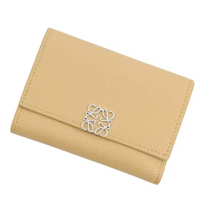 Pre-owned Loewe Beige Leather Wallet (tri-fold) ()