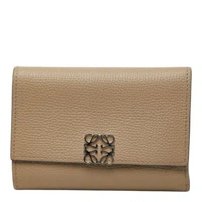 Pre-owned Loewe Beige Leather Wallet (tri-fold) ()