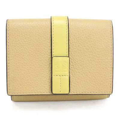 Pre-owned Loewe Beige Leather Wallet (tri-fold) ()
