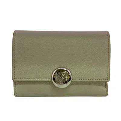 Pre-owned Loewe Beige Leather Wallet (tri-fold) ()